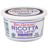 BelGioioso Con Latte Cheese, Natural, Part Skim Milk, Ricotta, 16 Ounce