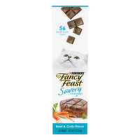 Fancy Feast Cat Treats, Beef & Crab Flavor, Savory Cravings, 1 Ounce