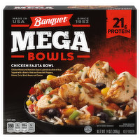 Banquet Mega Bowls Mega Bowls Chicken Fajita Frozen Dinner, 14 Ounce
