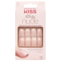 Kiss Salon Acrylic Nails, French, Nude, Medium, 1 Each