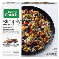 Healthy Choice Burrito Bowl, Unwrapped, Simply Steamers, 9 Ounce