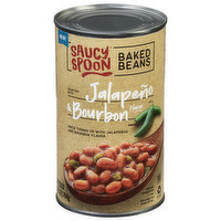 Saucy Spoon Baked Beans, Jalapeno & Bourbon Flavor, 28 Ounce