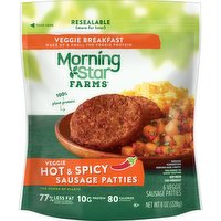 NaN Meatless Sausage Patties, Hot and Spicy, 8 Ounce