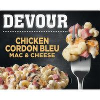 Devour Chicken Cordon Bleu Mac & Cheese Frozen Meal, 10.5 Ounce