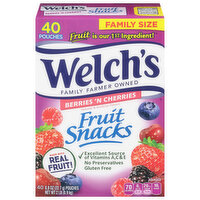 Welch's Fruit Snacks, Berries 'n Cherries, Family Size, 40 Each