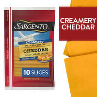 SARGENTO Sargento® Creamery Sliced Natural Cheddar Cheese, 10 slices, 6.33 Ounce