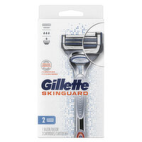 Gillette SkinGuard Men's Razor Handle + 2 Blade Refills, 1 Each