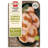 Hormel Square Table Turkey Breast & Gravy, Sliced Roasted, 15 Ounce