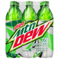 Mtn Dew Soda, Diet, 16.9 fl oz, 6 Pack