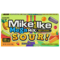 Mike and Ike Candy, 10 Flavors, Sour, Mega Mix, 4.25 Ounce