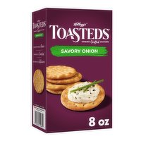 Toasteds Crackers, Savory Onion, 8 Ounce