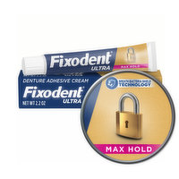 Fixodent Ultra Max Hold Denture Adhesive, 2.2 Ounce
