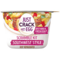 Just Crack An Egg Southwest Style Scramble Breakfast Bowl Kit with Chorizo, Jack Cheese, Potatoes, Tomatoes, Green & Red Peppers & Jalapenos & Onions, 3 Ounce