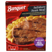 Banquet Salisbury Steak with Mac and Cheese, Frozen Meal, 8 Ounce