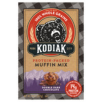 Kodiak Muffin Mix, Protein-Packed, Double Dark Chocolate, 14 Ounce