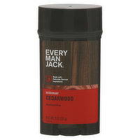 Every Man Jack Deodorant, Cedarwood, Aluminum Free, 3 Ounce