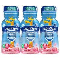 PediaSure Grow & Gain Shake, Strawberry, 6 Each