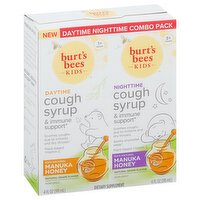 Burt's Bees Kids Cough Syrup, Manuka Honey, Daytime/Nighttime, Combo Pack, 2 Each