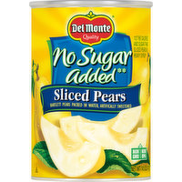Del Monte Pears, No Sugar Added, Sliced, 14.5 Ounce