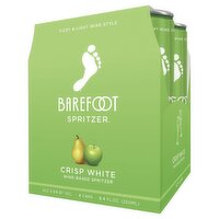 Barefoot Spritzer Crisp White Wine 4 Single Serve, 250 Millilitre