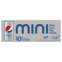 Pepsi Soda, Diet, Mini, 10 Pack, 10 Each