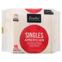 Essential Everyday Cheese Slices, American, Singles, 16 Each