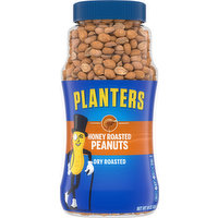 Planters Peanuts, Honey Roasted, Dry Roasted, 16 Ounce