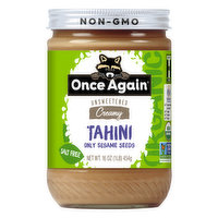 Once Again Tahini, Organic, Creamy, Unsweetened, 16 Ounce