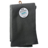 KD Kitchen Terry Towel, Waffle, Graphite, 1 Each