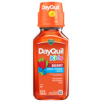 Vicks DayQuil Cold & Cough + Mucus, Berry, Kids, Ages 6+, 8 Fluid ounce