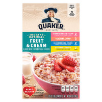 Quaker Instant Oatmeal, Fruit & Cream, 8 Each