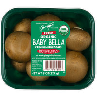 Giorgio Organic Baby Bella Crimini Mushrooms, 8 Ounce