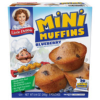 Little Debbie Muffins, Blueberry, Mini, 5 Each