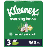 Kleenex Soothing Lotion Tissues, Coconut Oil + Aloe, 3-Ply, 3 Each