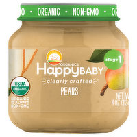 Happy Baby Organics Pears, Stage 1, 4 Ounce