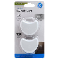 GE Night Light, LED, Soft White, Automatic, 2 Each