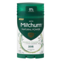 Mitchum Natural Power Deodorant, Bamboo Powder, Cedarwood Scent, Men, 2.7 Ounce