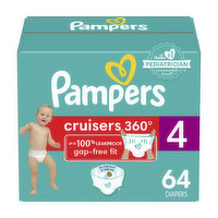 Pampers Cruisers Cruisers 360 Diapers Size 4 64 Count, 64 Each