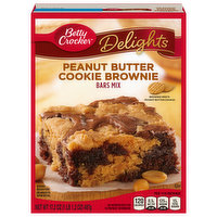 Betty Crocker Delights Bars Mix, Peanut Butter Cookie Brownie, 17.2 Ounce