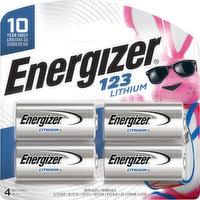 Energizer Battery, Lithium, 123, 3v, 4 Each
