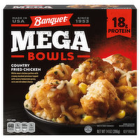 Banquet Mega Bowls Mega Bowls Country Fried Chicken Frozen Meal, 14 Ounce