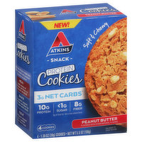 Atkins Protein Cookies, Peanut Butter, 4 Each