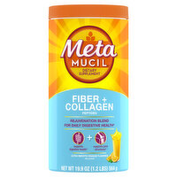 Metamucil Fiber + Collagen Metamucil Daily Fiber + Collagen, Plant Based Fiber, 60 Doses (19.9 OZ), 19.9 Ounce