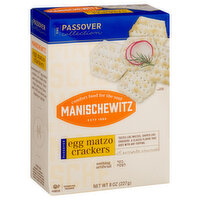 Manischewitz Crackers, Egg Matzo, 8 Ounce