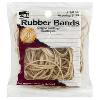 CLi Rubber Bands, Assorted Sizes, 1.375 Ounce
