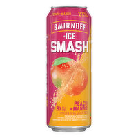 Smirnoff  Ice Smash Beer, Peach + Mango, 23.5 Ounce