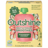 Outshine Fruit & Yogurt Smoothies, Strawberry Coconut, 4 Each