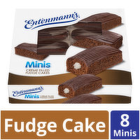 Entenmann's Entenmann's Minis Crème Filled Fudge Cakes, 8 Individually Wrapped Snack Cakes, 13.8 oz, 13.8 Ounce
