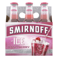 Smirnoff Ice Malt Beverage, Raspberry, 6 Each