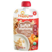 HappyTot Organics Fruit, Yogurt & Grain Blend, Super Morning, 4 (Tots & Tykes), 4 Ounce